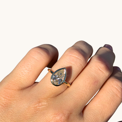 2.35 Pear Lab Diamond Engagement Ring - Happy Jewelers Fine Jewelry Lifetime Warranty