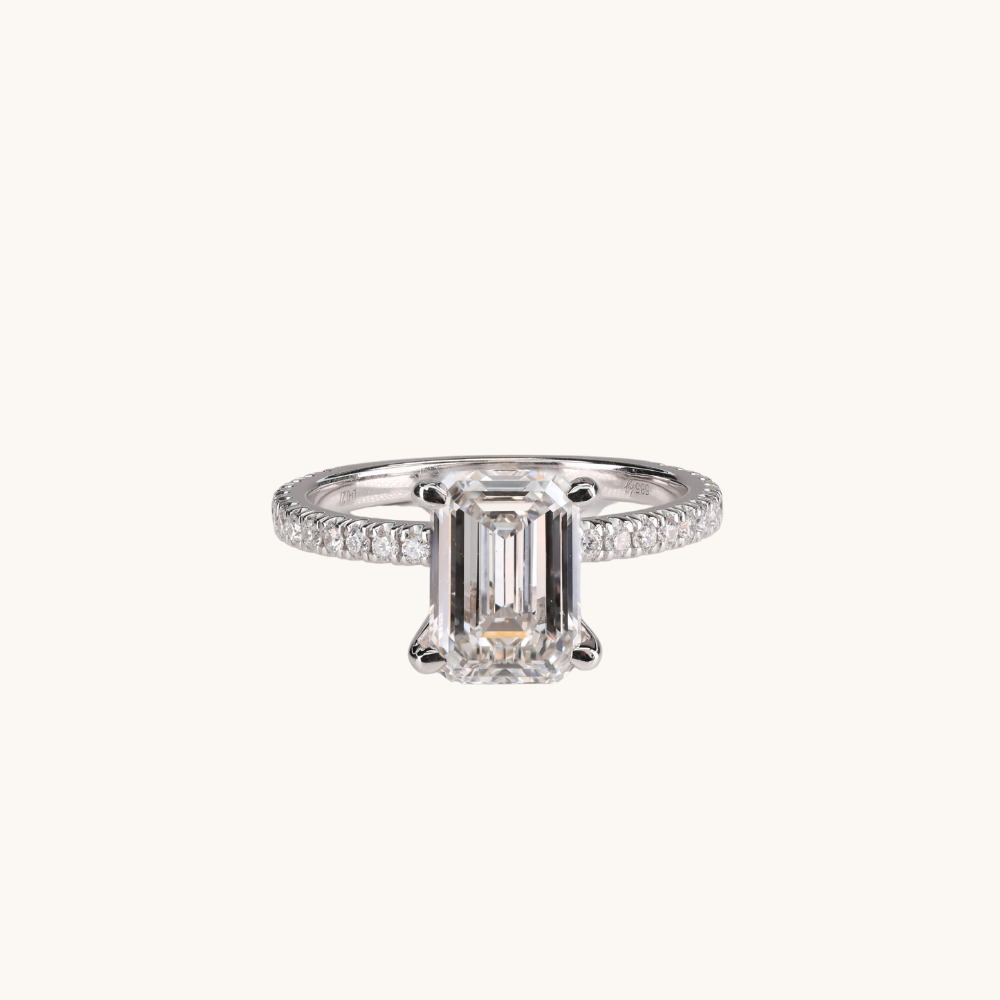 2.40 Emerald Lab Diamond Engagement Ring - Happy Jewelers Fine Jewelry Lifetime Warranty