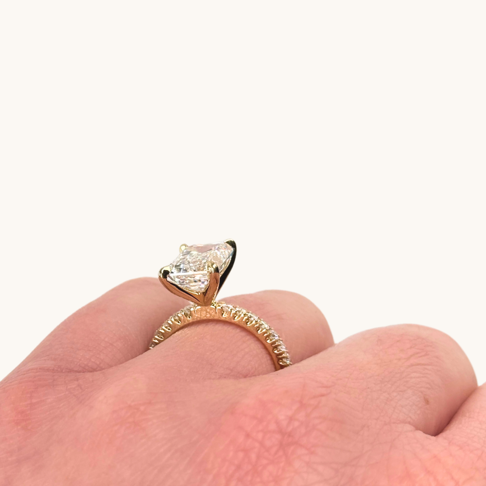 3.79 Emerald Lab Diamond Engagement Ring - Happy Jewelers Fine Jewelry Lifetime Warranty