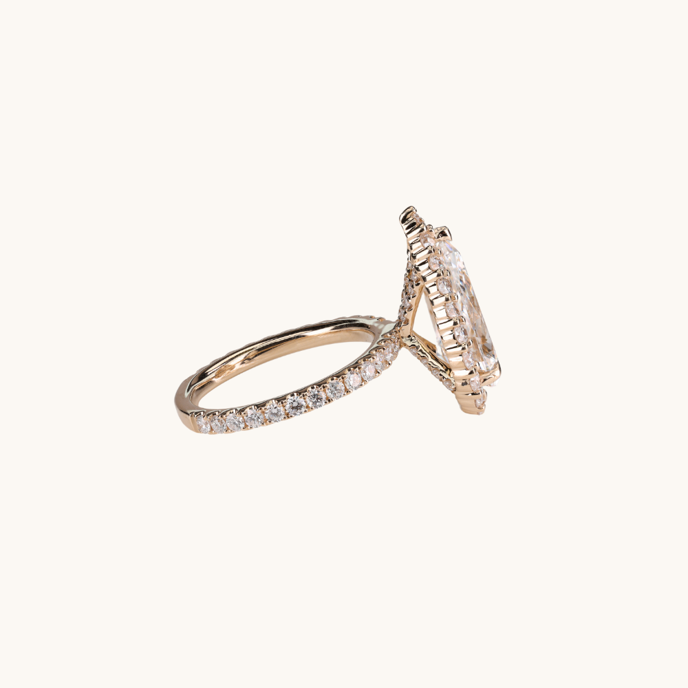 3.39 Pear Lab Diamond Engagement Ring