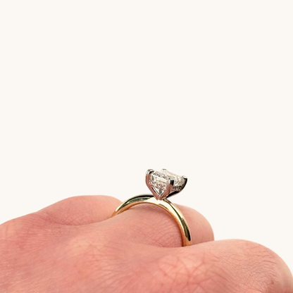 1.53 Emerald Lab Diamond Engagement Ring with Hidden Halo - Happy Jewelers Fine Jewelry Lifetime Warranty