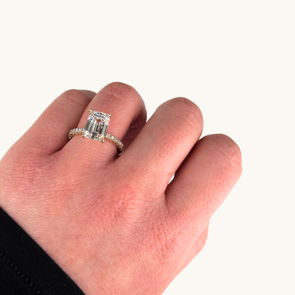 4.14 Emerald Lab Diamond Engagement Ring - Happy Jewelers Fine Jewelry Lifetime Warranty