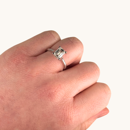 2.08 Emerald Lab Diamond Engagement Ring - Happy Jewelers Fine Jewelry Lifetime Warranty