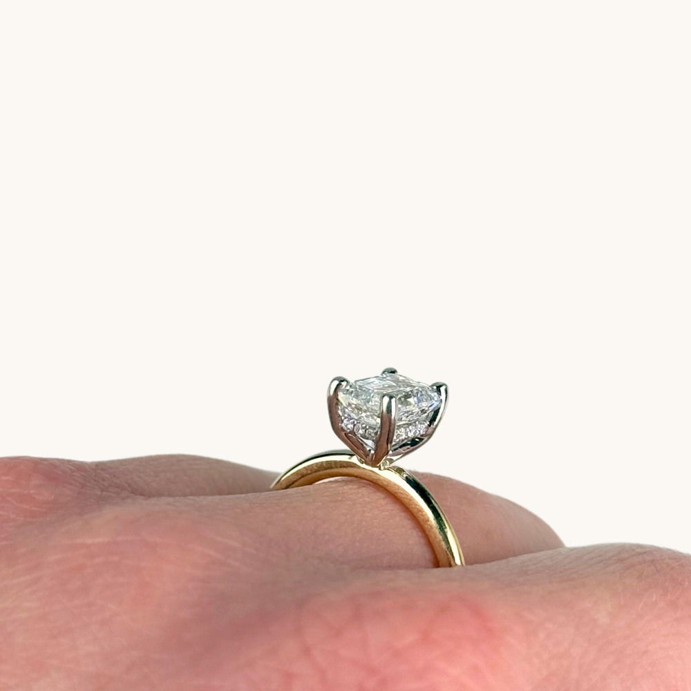 1.52 Emerald Lab Diamond Engagement Ring with Hidden Halo - Happy Jewelers Fine Jewelry Lifetime Warranty