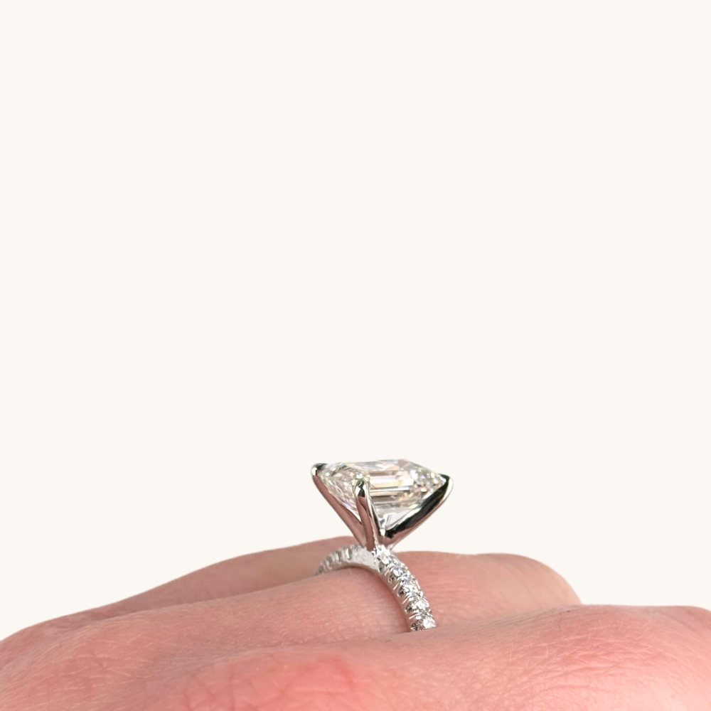 3.28 Emerald Lab Diamond Engagement Ring - Happy Jewelers Fine Jewelry Lifetime Warranty