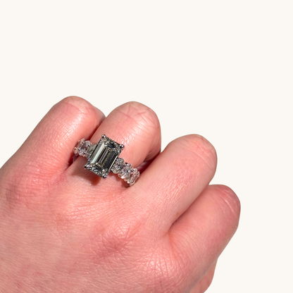 5.26 Emerald Lab Diamond Engagement Ring - Happy Jewelers Fine Jewelry Lifetime Warranty