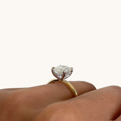 2.55 Oval Lab Diamond Engagement Ring with Hidden Halo - Happy Jewelers Fine Jewelry Lifetime Warranty