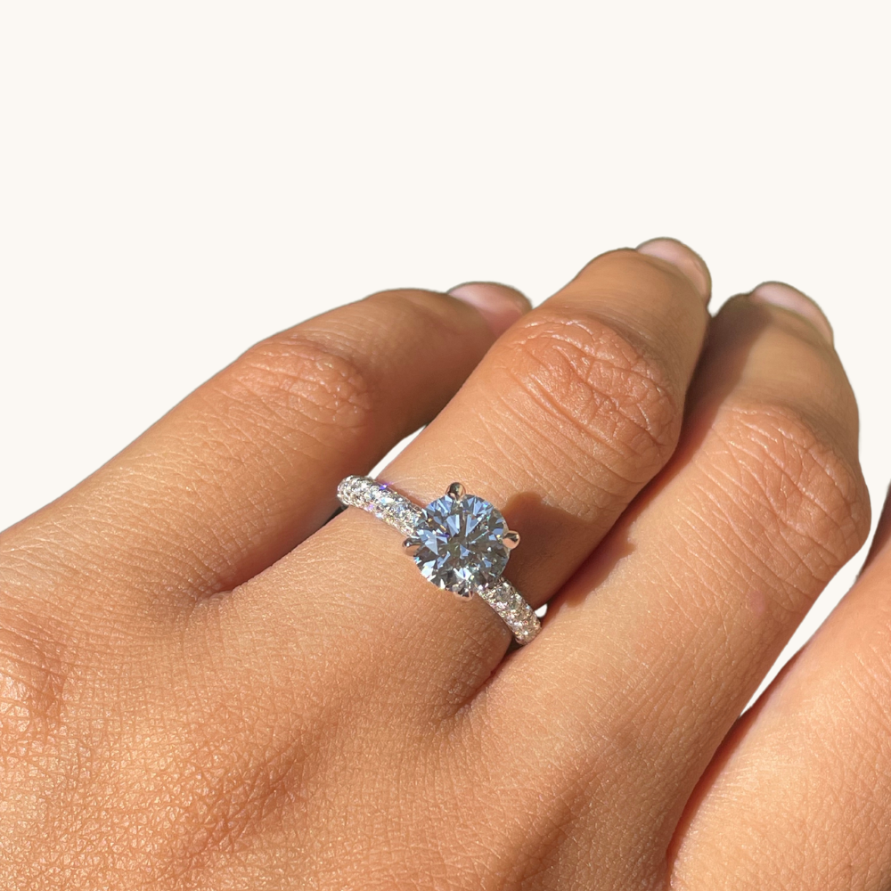 1.59 Round Lab Diamond Engagement Ring - Happy Jewelers Fine Jewelry Lifetime Warranty