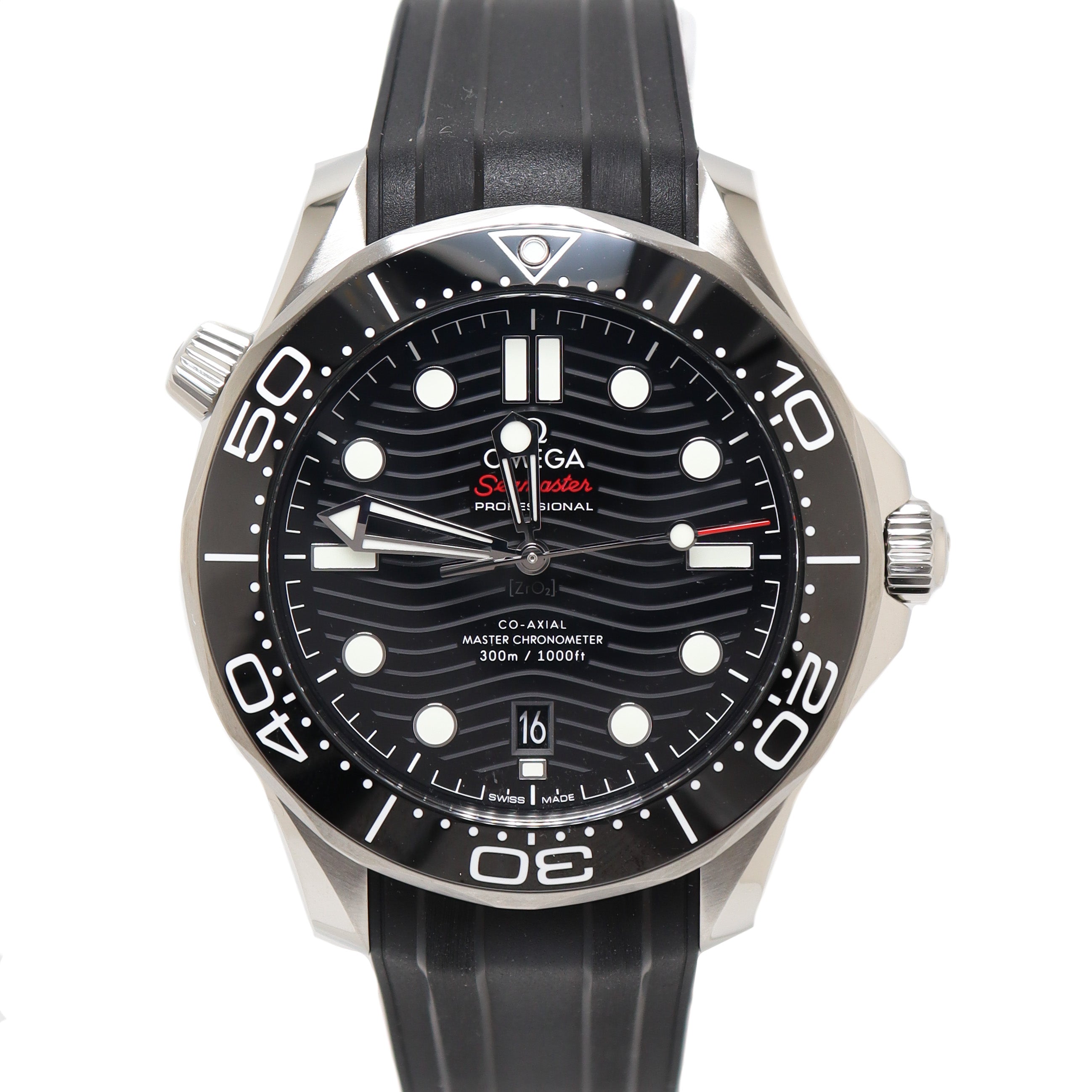 Omega Sea Master 300 Stainless Steel 42mm Black Dot Dial Watch Reference #: 210.32.42.20.01.001 - Happy Jewelers Fine Jewelry Lifetime Warranty