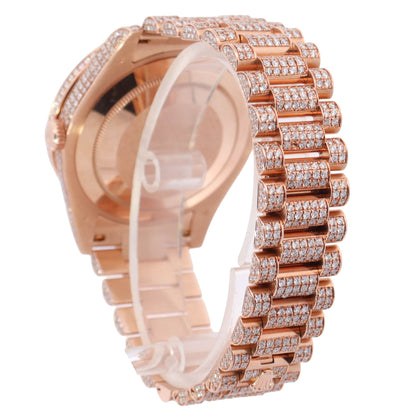 Rolex Day-Date Yellow Gold 41mm Custom Pave Roman Dial Watch Reference# 218238 - Happy Jewelers Fine Jewelry Lifetime Warranty