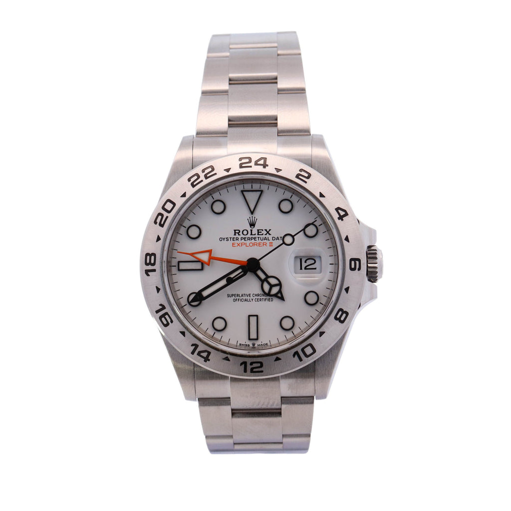 Rolex Explorer II Stainless Steel 42mm White Dot Dial Watch Reference# 226570 - Happy Jewelers Fine Jewelry Lifetime Warranty