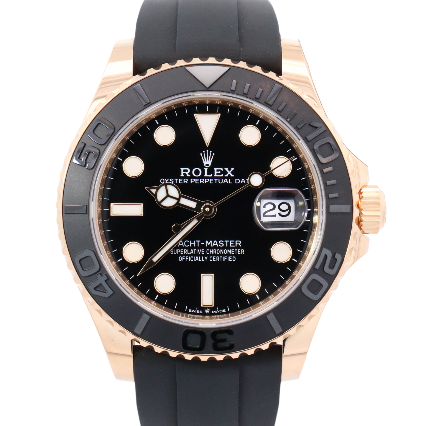 Rolex Yacht-Master Yellow Gold 42mm Black Dot Dial Watch Reference #: 226658 - Happy Jewelers Fine Jewelry Lifetime Warranty