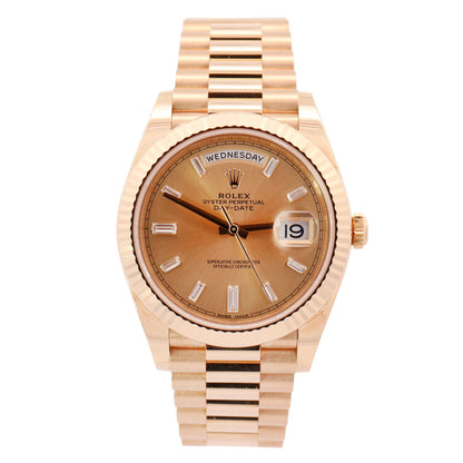 Rolex Day-Date 40mm Champagne Dial Watch Ref# 228238 - Happy Jewelers Fine Jewelry Lifetime Warranty