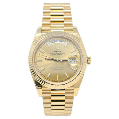 Rolex Day-Date 40mm Champagne Dial Watch Ref# 228238 - Happy Jewelers Fine Jewelry Lifetime Warranty