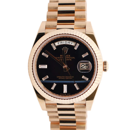 Rolex Day-Date 40mm Onyx Dial Watch Ref# 228238 - Happy Jewelers Fine Jewelry Lifetime Warranty