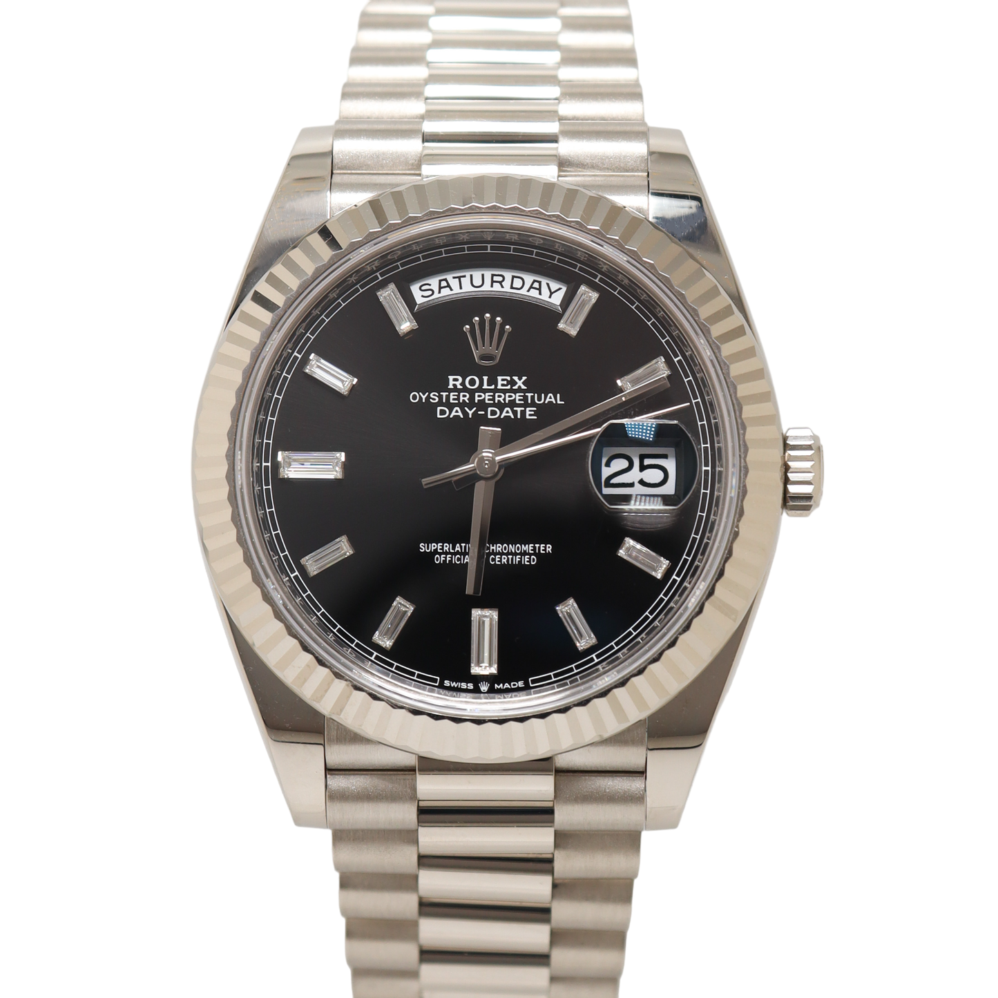 Rolex Day-Date 40mm Black Dial Watch Ref# 228239