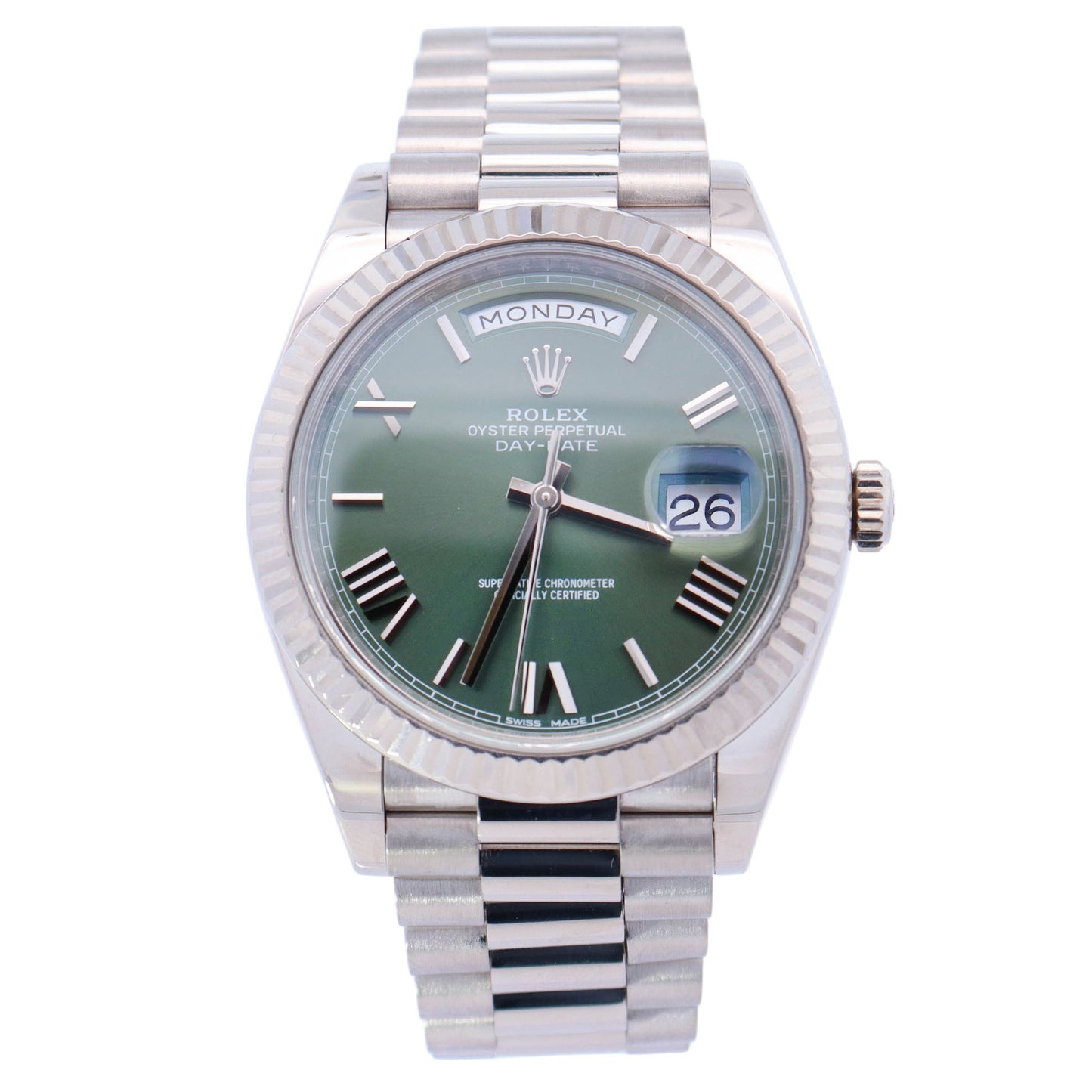 Rolex Day-Date 40mm Olive Dial Watch Ref# 228239