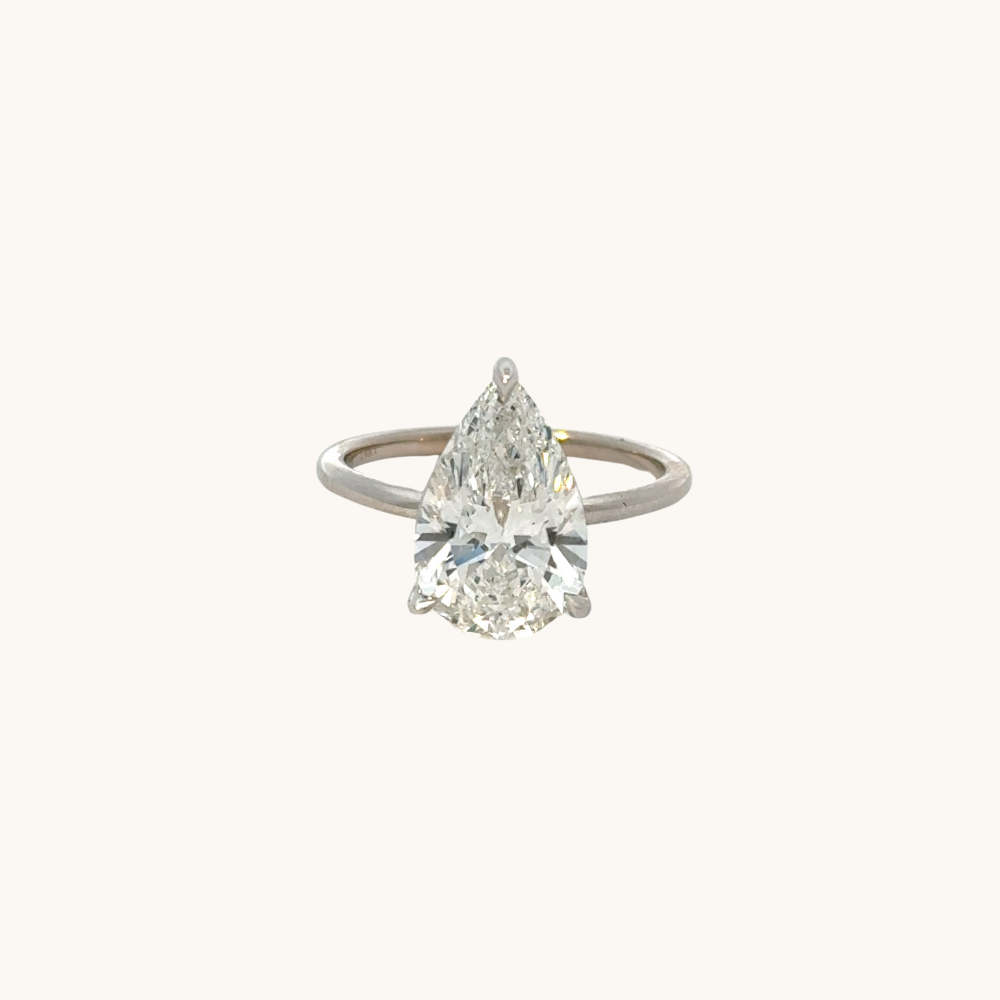 2.55 Pear Lab Diamond Solitaire Engagement Ring - Happy Jewelers Fine Jewelry Lifetime Warranty