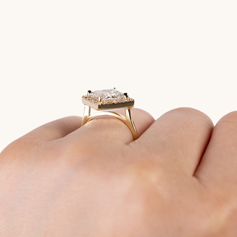 3.80 Princess Lab Diamond Engagement Ring - Happy Jewelers Fine Jewelry Lifetime Warranty