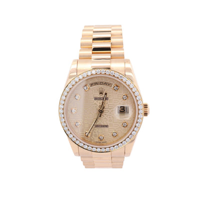 Rolex Day-Date 36mm Jubilee Dial Watch Ref# 118238