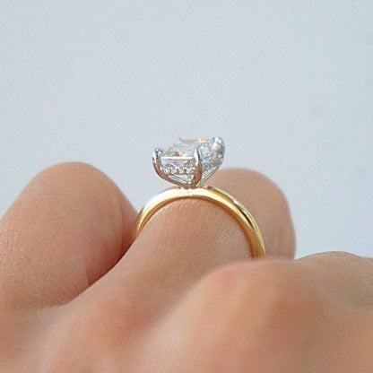 2.56 Carat Radiant Lab Engagement Ring with Hidden Halo | Engagement Ring Wednesday - Happy Jewelers Fine Jewelry Lifetime Warranty