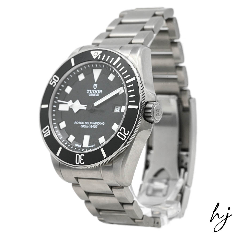 Tudor Men's Pelagos Titanium 42mm Black Dot Dial Watch Reference #: 25500TN - Happy Jewelers Fine Jewelry Lifetime Warranty