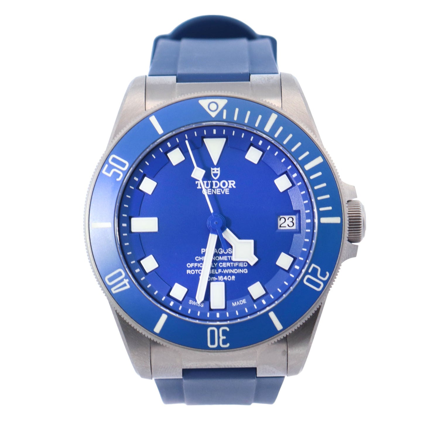 Tudor Pelagos Titanium 42mm Blue Dot Dial Watch Reference# 25600TB - Happy Jewelers Fine Jewelry Lifetime Warranty