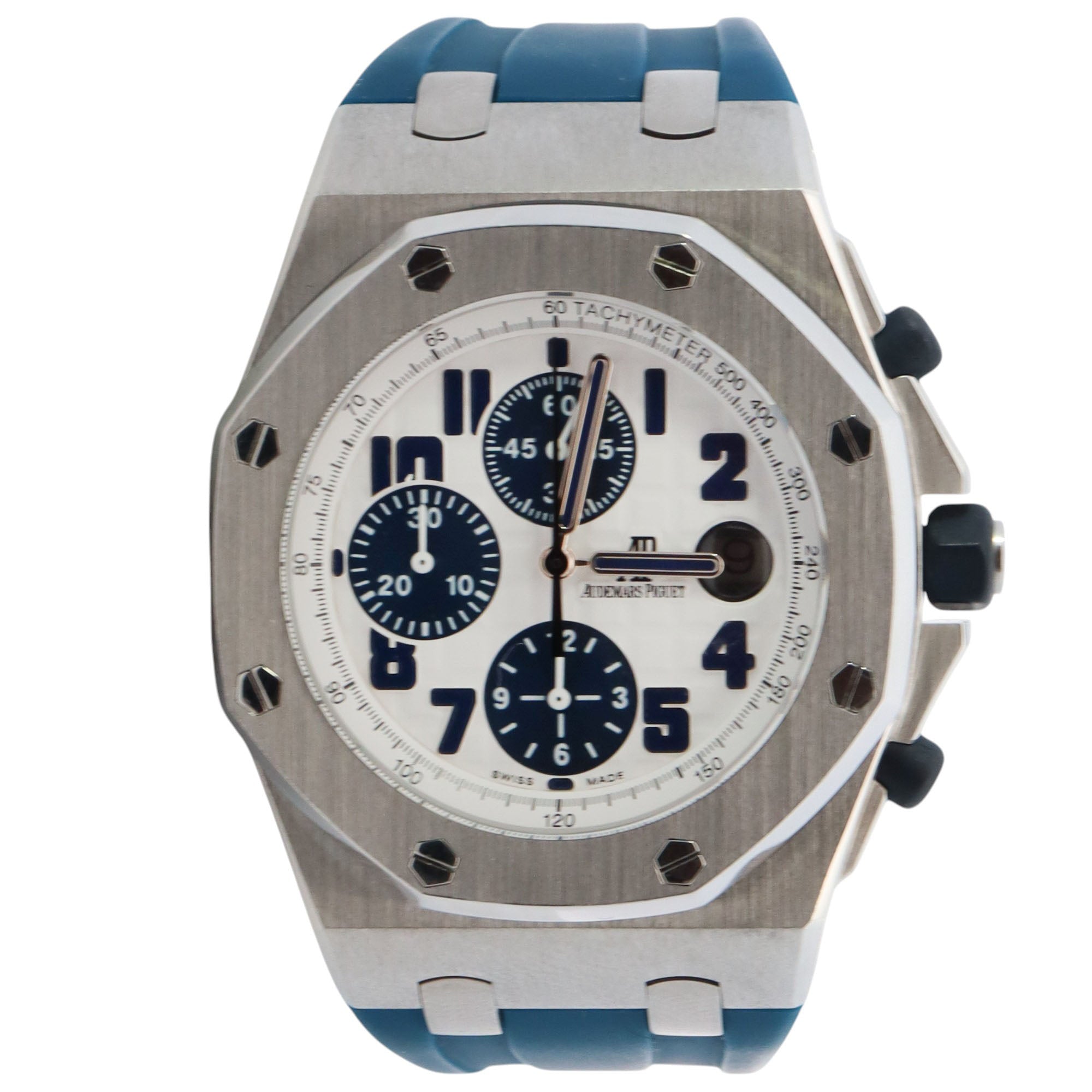 Audemars Piguet Royal Oak Offshore 42mm White Dial Ref# 26020ST.OO.D020IN.01 - Happy Jewelers Fine Jewelry Lifetime Warranty