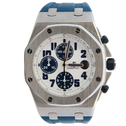 Audemars Piguet Royal Oak Offshore 42mm White Dial Ref# 26020ST.OO.D020IN.01 - Happy Jewelers Fine Jewelry Lifetime Warranty