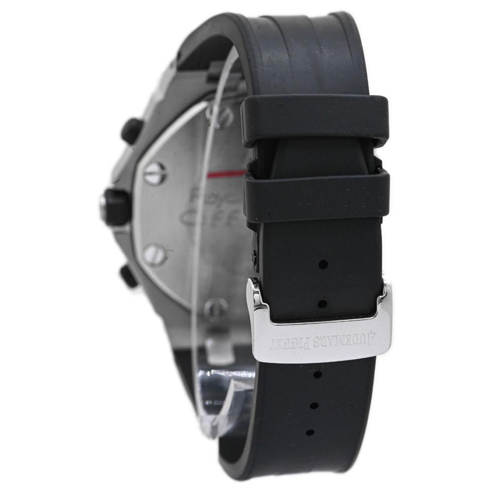 Audemars Piguet Men's Stainless Steel 42mm Black "Mega Tapisserie" Chronograph Dial Watch: 26170ST.OO.D101CR.01 - Happy Jewelers Fine Jewelry Lifetime Warranty