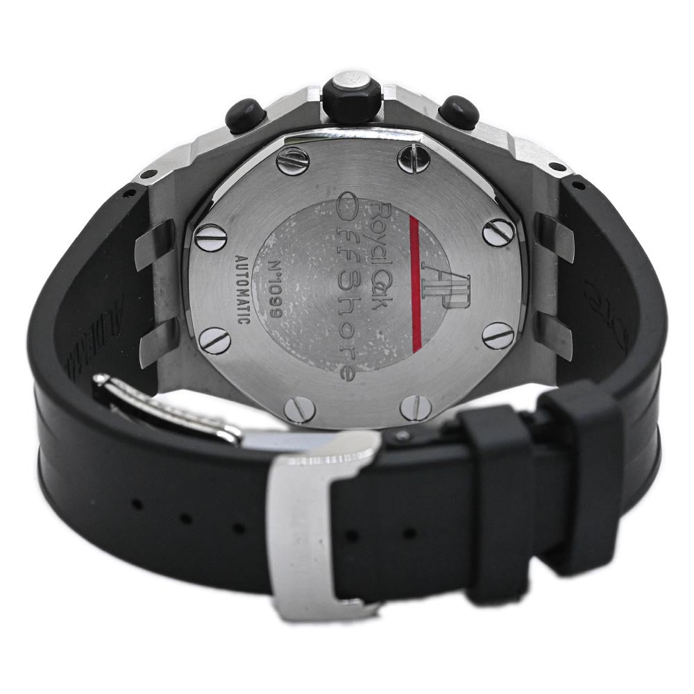 Audemars Piguet Men's Stainless Steel 42mm Black "Mega Tapisserie" Chronograph Dial Watch: 26170ST.OO.D101CR.01 - Happy Jewelers Fine Jewelry Lifetime Warranty