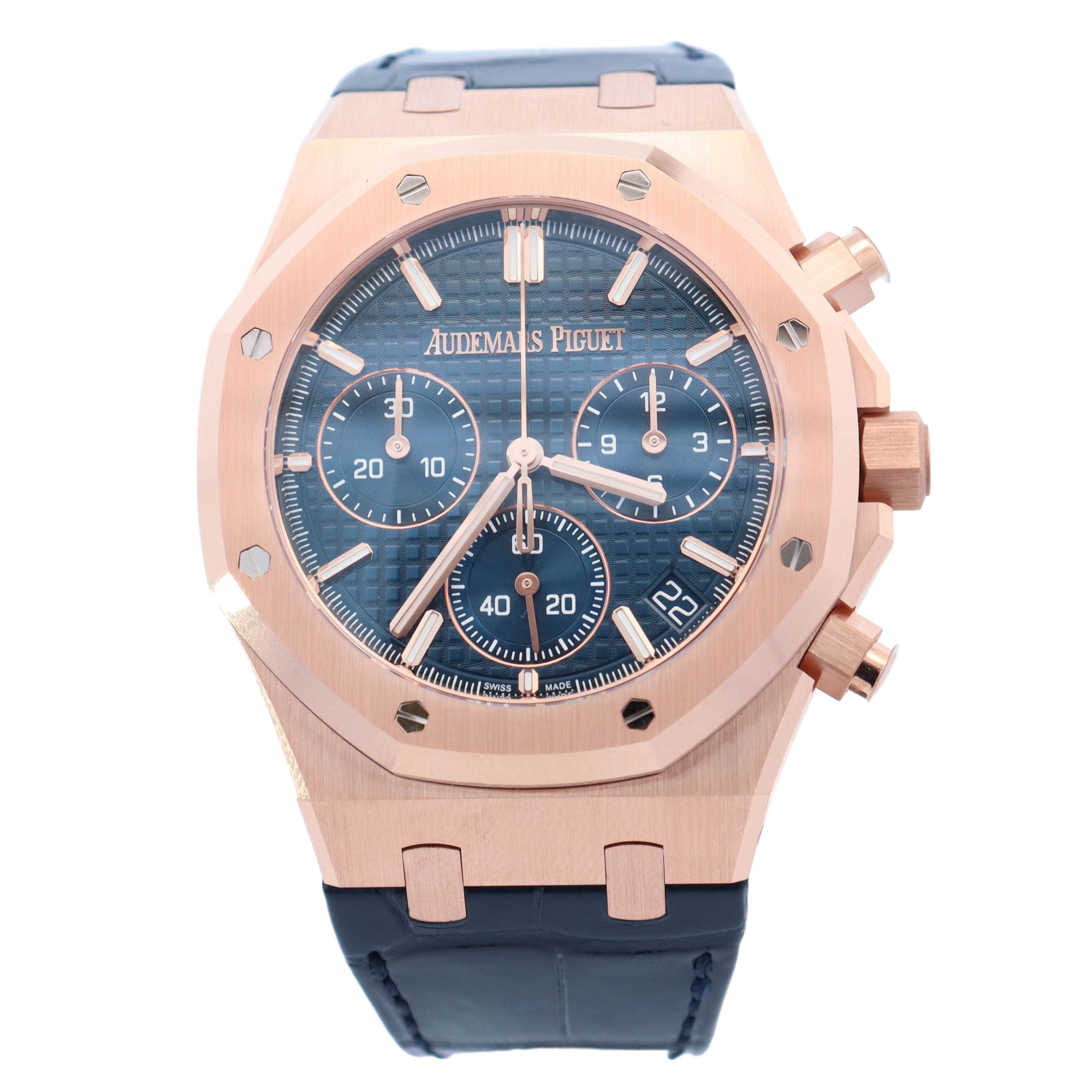 Audemars Piguet Royal Oak 41mm Blue Dial Watch Ref# 26240OR.OO.D315CR.02 - Happy Jewelers Fine Jewelry Lifetime Warranty