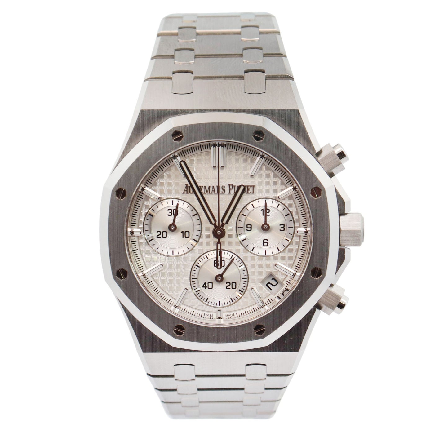 Audemars Piguet Royal Oak Stainless Steel 41mm White Chronograph Dial Watch Reference# 26240ST.OO.1320ST.07 - Happy Jewelers Fine Jewelry Lifetime Warranty