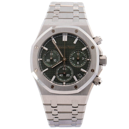 Audemars Piguet Royal Oak 41mm Green Dial Watch Ref# 26240ST.OO.1320ST.08 - Happy Jewelers Fine Jewelry Lifetime Warranty