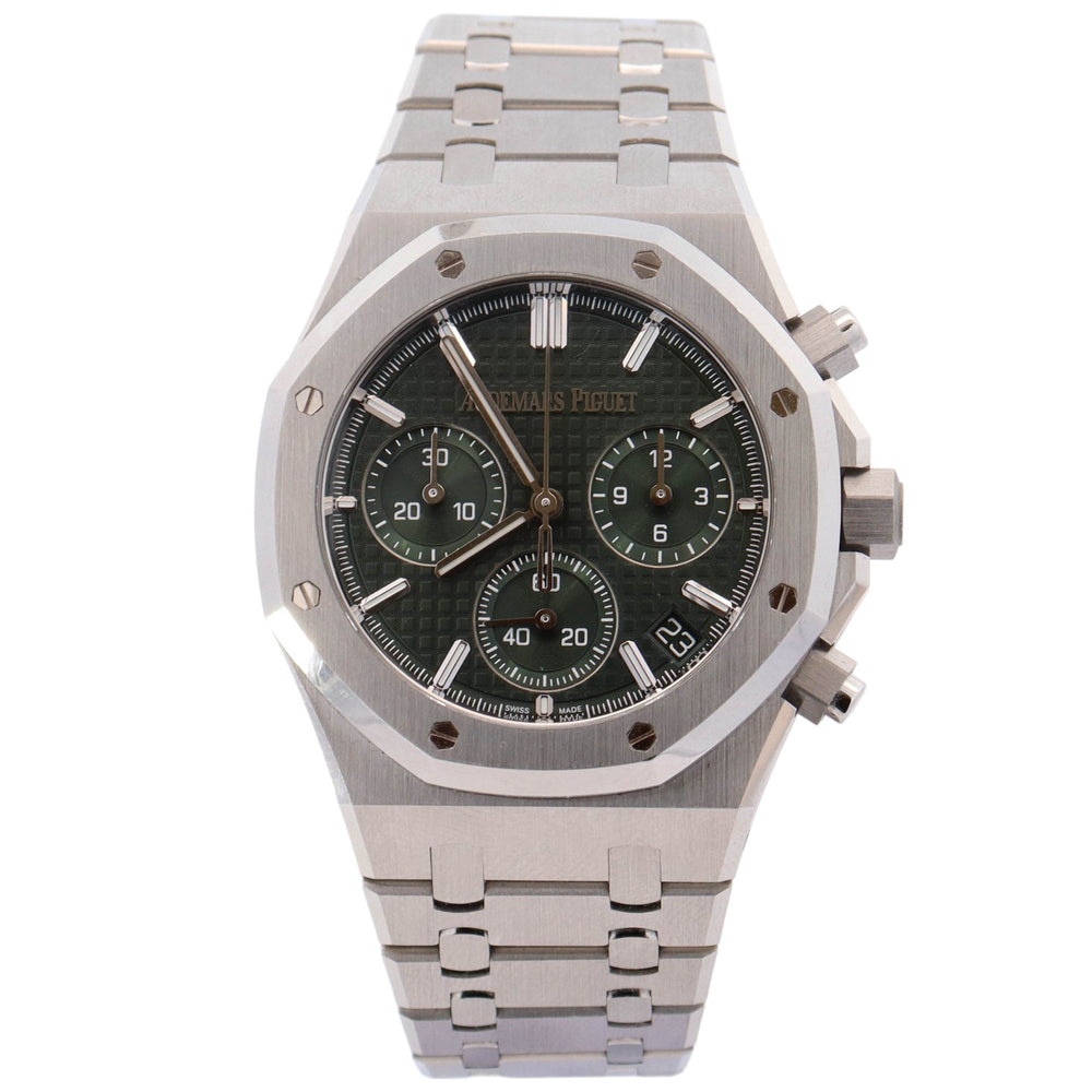 Audemars Piguet Royal Oak 41mm Green Dial Watch Ref# 26240ST.OO.1320ST.08