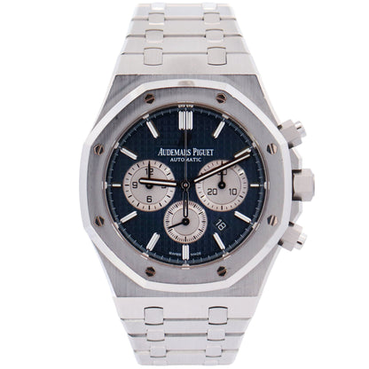 Audemars Piguet Royal Oak 41mm Blue Dial Watch Ref# 26331ST.OO.1220ST.01 - Happy Jewelers Fine Jewelry Lifetime Warranty
