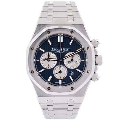 Audemars Piguet Royal Oak 41mm Blue Dial Watch Ref# 26331ST.OO.1220ST.01 - Happy Jewelers Fine Jewelry Lifetime Warranty