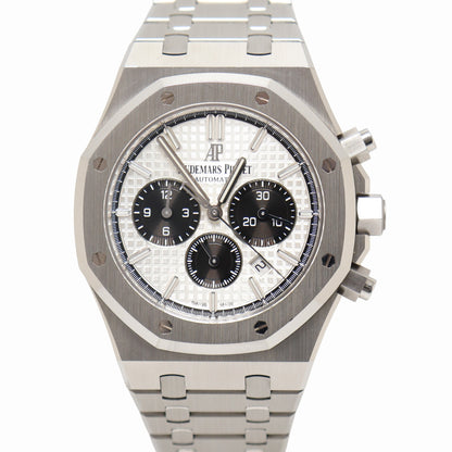 Audemars Piguet Royal Oak 41mm White Dial Watch Ref# 26331ST.OO.1220ST.03 - Happy Jewelers Fine Jewelry Lifetime Warranty