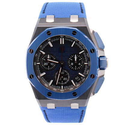 Audemars Piguet Royal Oak Offshore 43mm Blue Dial Watch Ref# 26420CE.OO.A043VE.01 - Happy Jewelers Fine Jewelry Lifetime Warranty