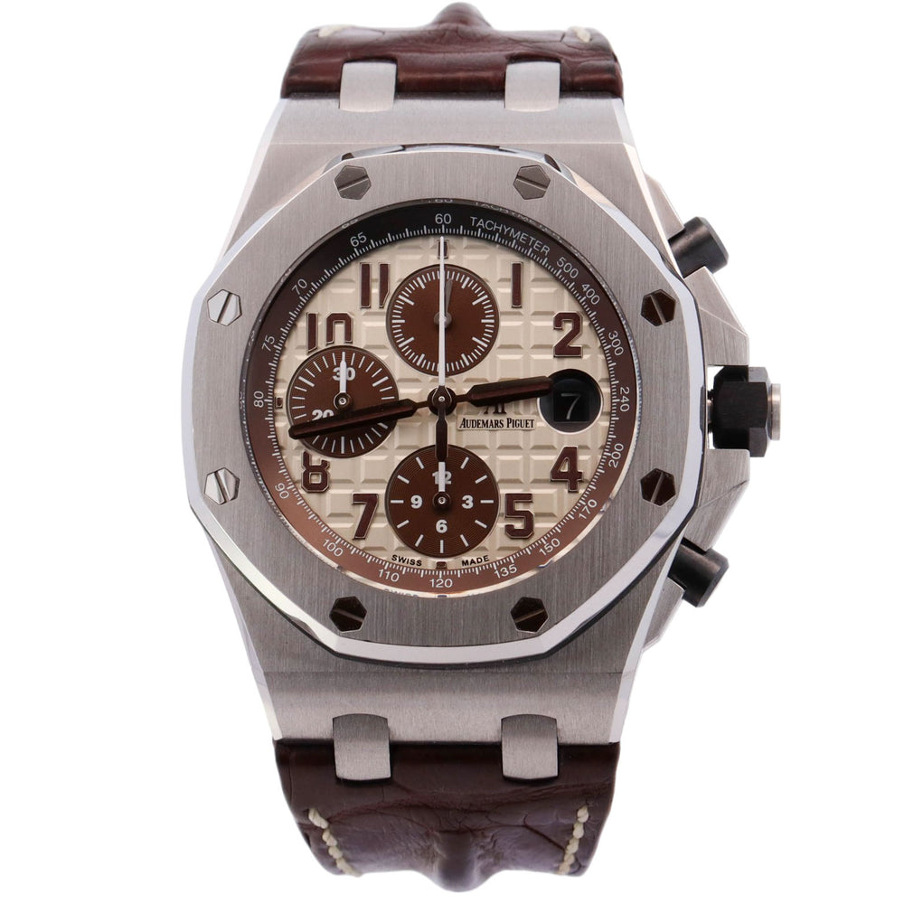 Audemars Piguet Royal Oak 42mm Cream Dial Watch Ref# 26470ST.OO.A801CR.01