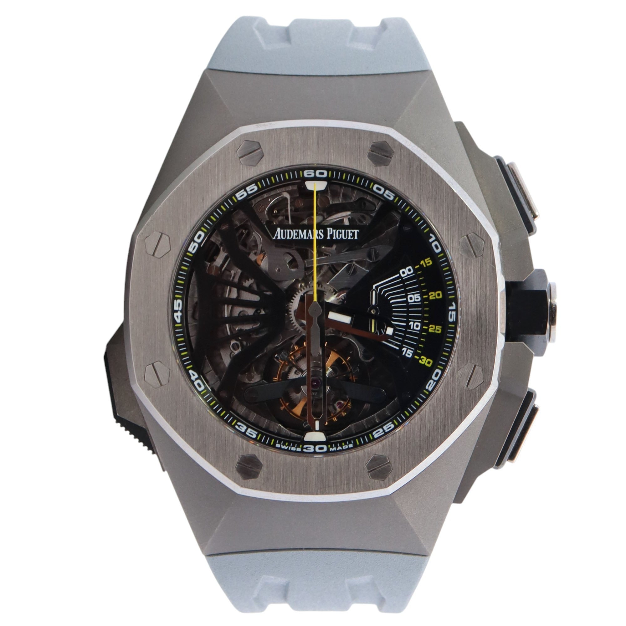 Audemars Piguet Royal Oak 44mm Openwork Dial Watch Ref# 26577TI.OO.D002CA.01 - Happy Jewelers Fine Jewelry Lifetime Warranty