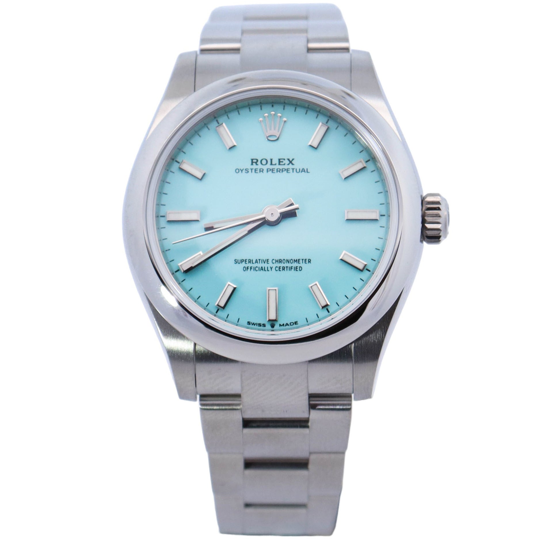 Rolex Oyster Perpetual 31mm Tiffany Dial Ref# 277200 - Happy Jewelers Fine Jewelry Lifetime Warranty