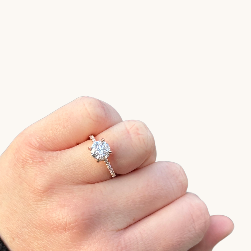 1.71 Round Lab Diamond Engagement Ring