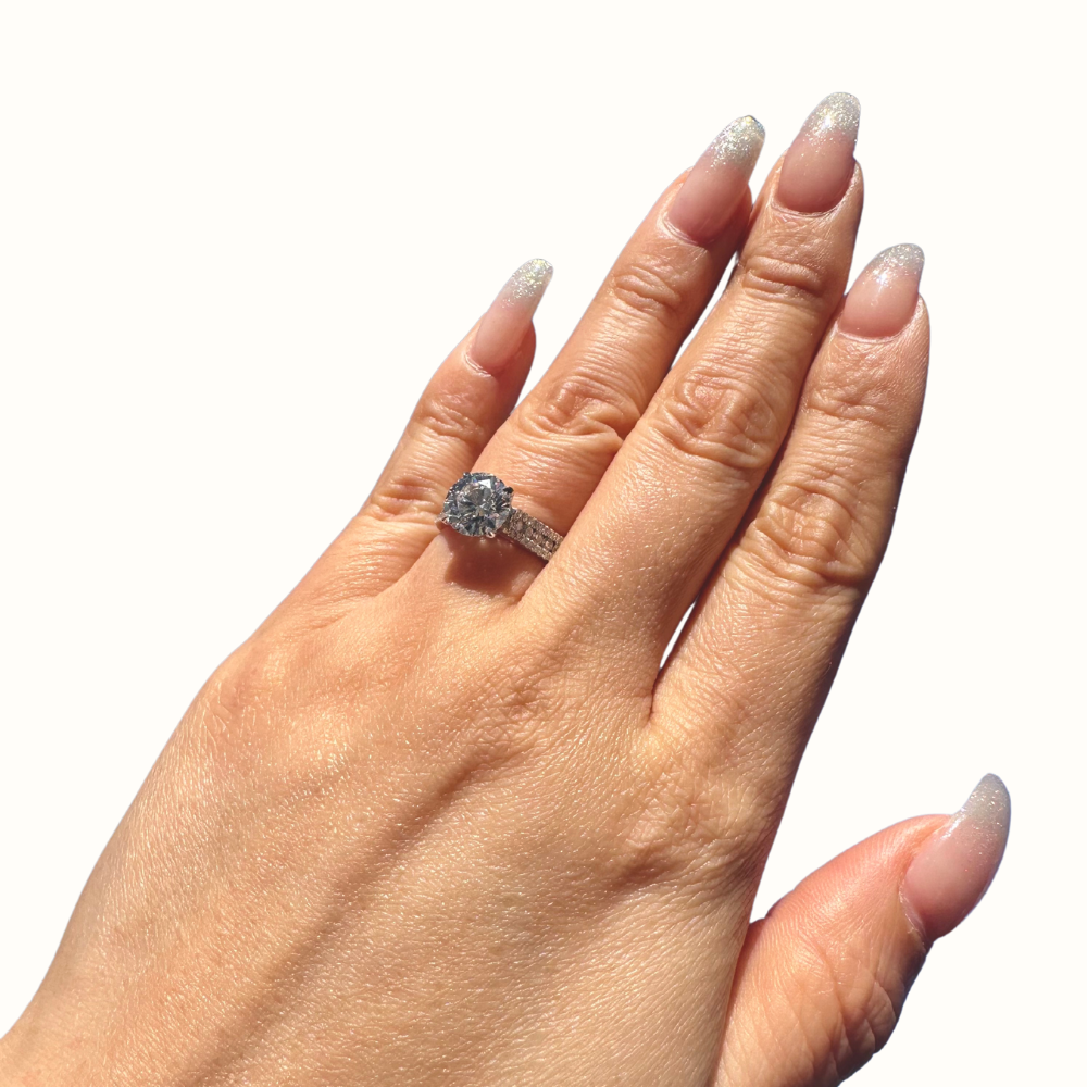 2.04 Carat Round Lab Created Diamond Engagement Ring - Happy Jewelers Fine Jewelry Lifetime Warranty