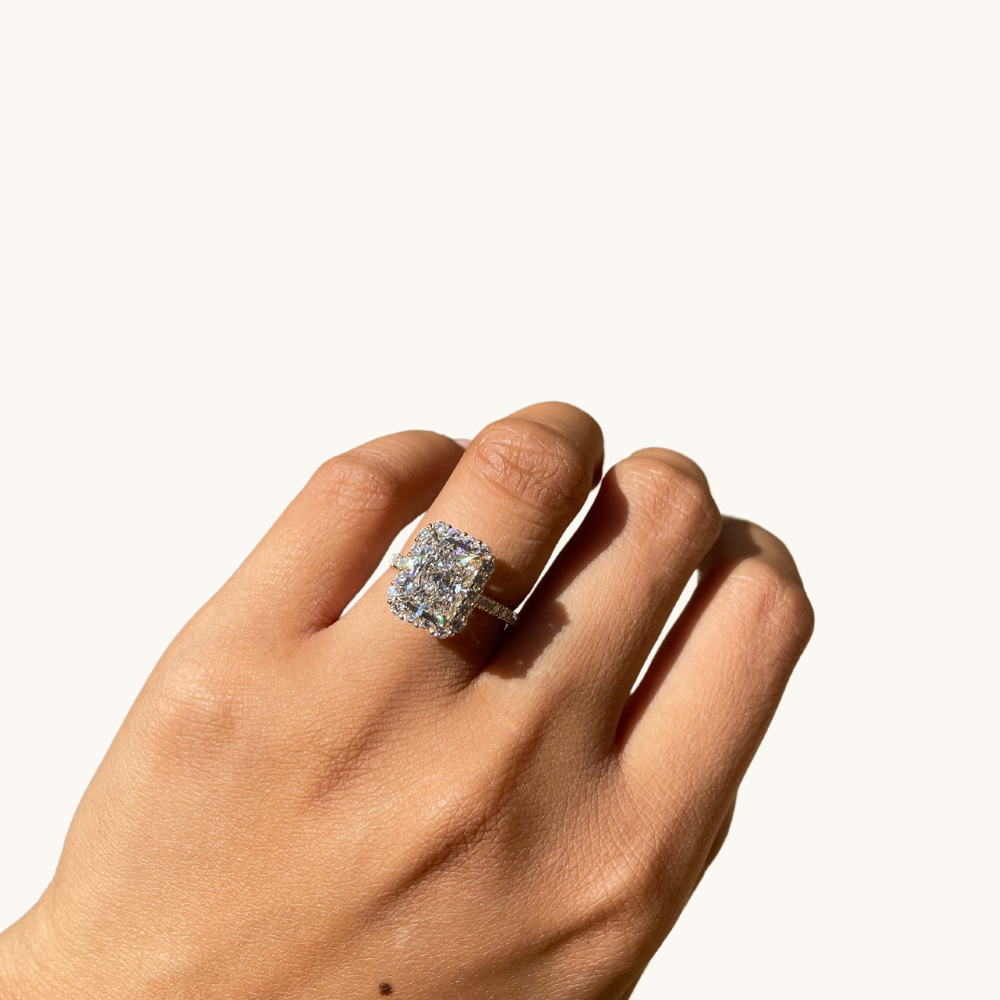 4.02 Radiant Lab Diamond Engagement Ring - Happy Jewelers Fine Jewelry Lifetime Warranty