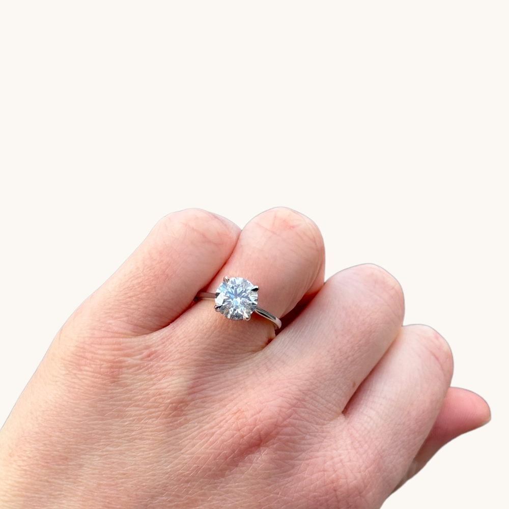 2.55 Round Lab Diamond Engagement Ring