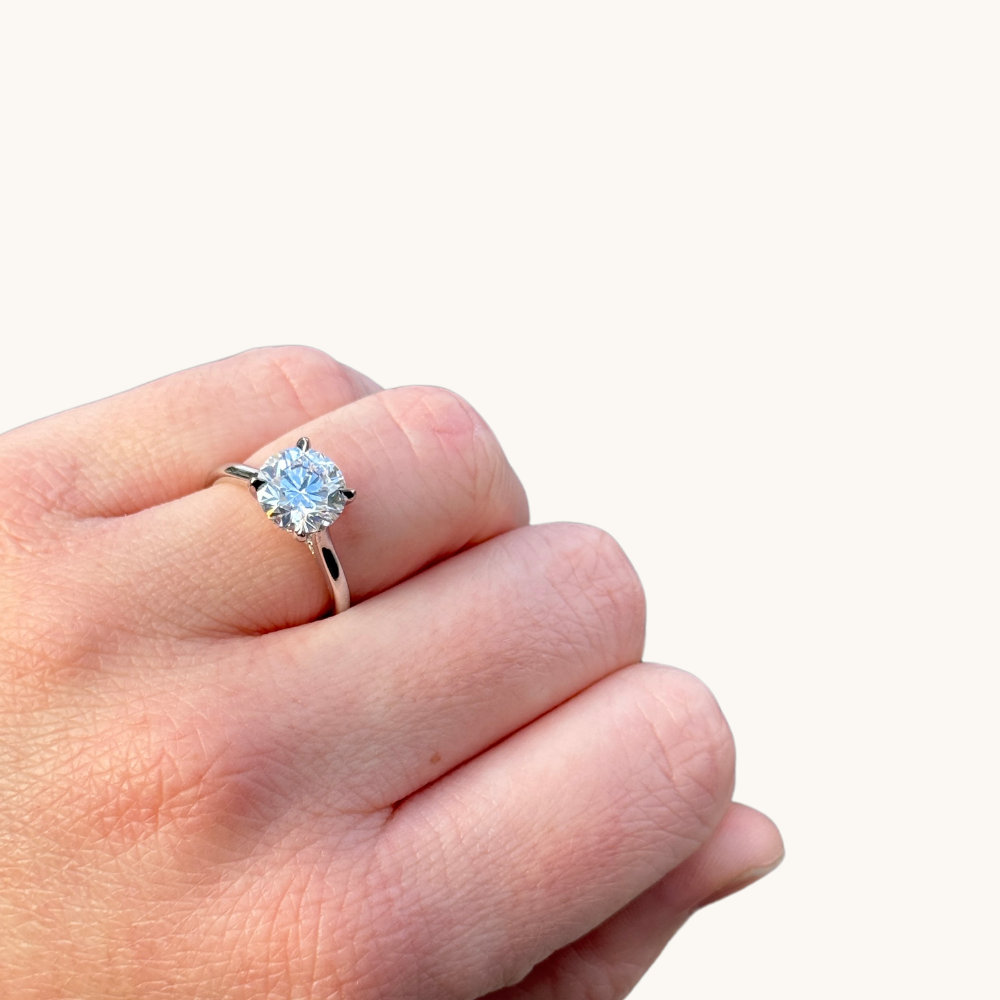 2.56 Round Lab Diamond Engagement Ring