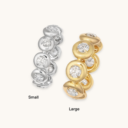 Round Lab Diamond Bubble Bezel Eternity Band - Happy Jewelers Fine Jewelry Lifetime Warranty