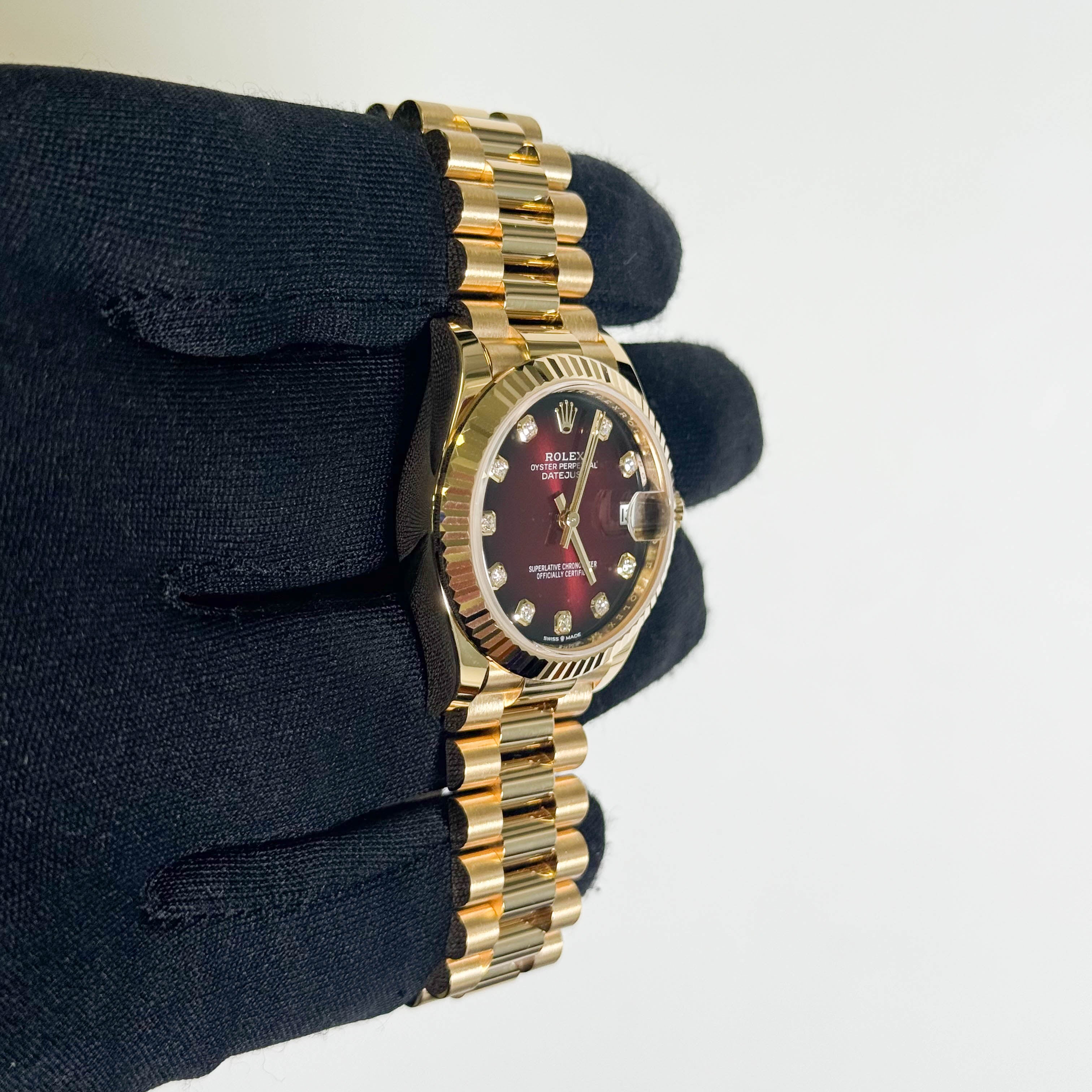 Rolex Datejust 31mm Red Ombre Dial Watch Ref# 278278 – Happy Jewelers