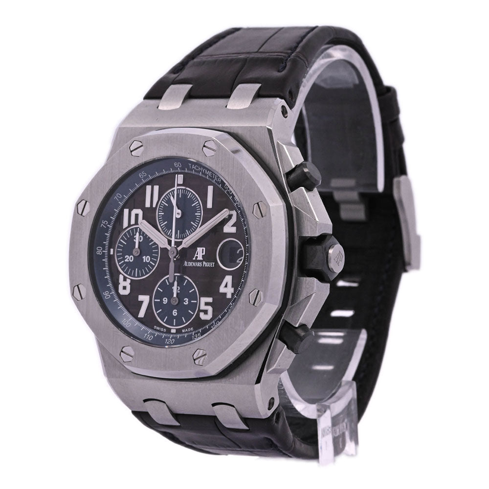 Audemars Piguet Royal Oak Offshore Stainless Steel 42mm Brown Chograph Dial Watch Reference# 26470ST.OOA099CR.01 - Happy Jewelers Fine Jewelry Lifetime Warranty